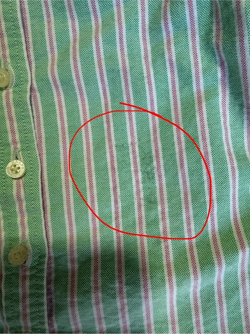 Ralph Lauren Toddler Green & Pink Striped Button Up Shirt White Collar Pony Logo